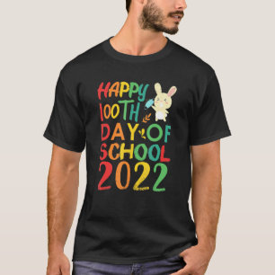 Rabbit Wearing A Mask Happy 100th Day Of School Pa T-Shirt