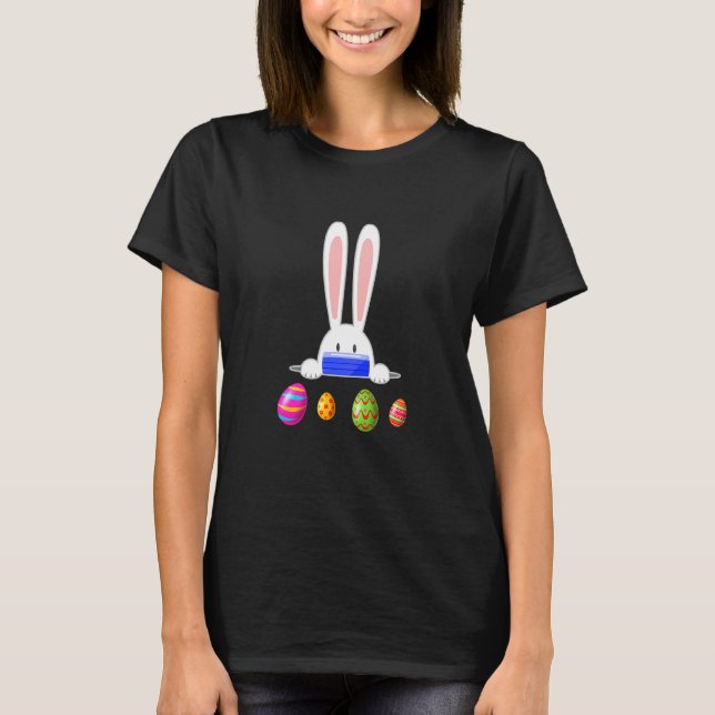 Rabbit Wearing A Protective Mask Bunny Rabbit East T-Shirt (Front)