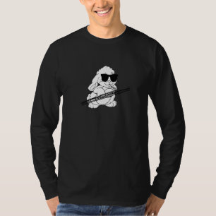 Rabbit Wearing Sunglasses Playing Bassoon T-Shirt