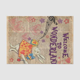 Rabbit Welcome To .. Alice In Wonderland Tissue Paper