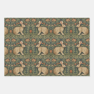 Rabbit Willian Morris Inspired Wrapping Paper