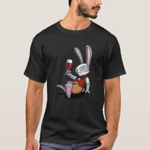 Rabbit Wine Drinking Party Funny Drunk Bunny Men W T-Shirt