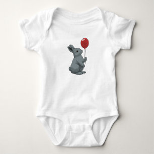 Rabbit with Balloon Baby Bodysuit