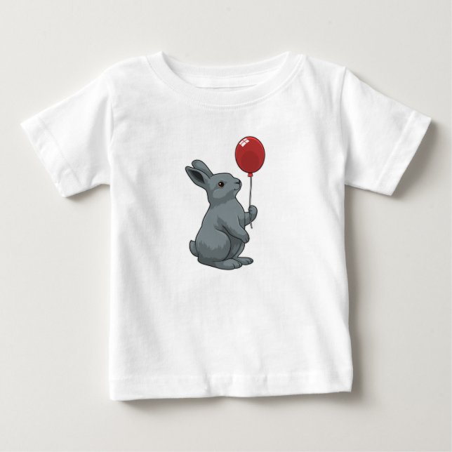 Rabbit with Balloon Baby T-Shirt (Front)