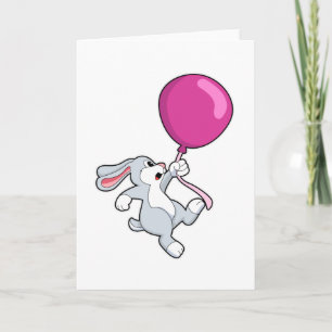 Rabbit with Balloon Card