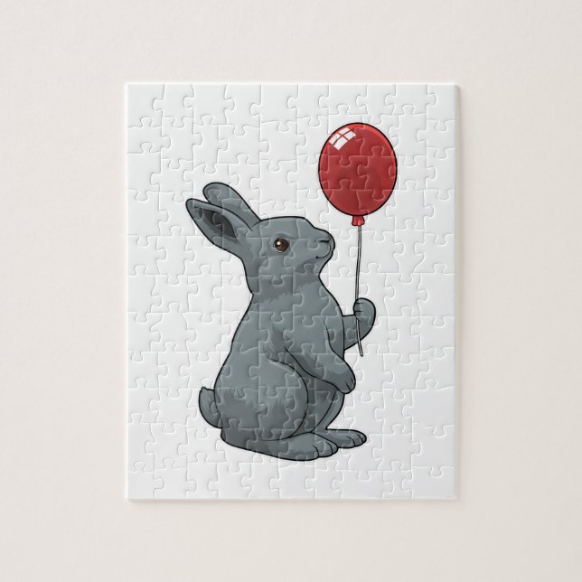 Rabbit with Balloon Jigsaw Puzzle (Vertical)