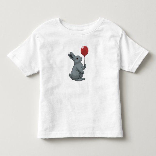 Rabbit with Balloon Toddler T-Shirt (Front)