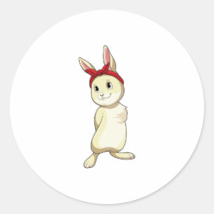 Rabbit with Bandana Classic Round Sticker