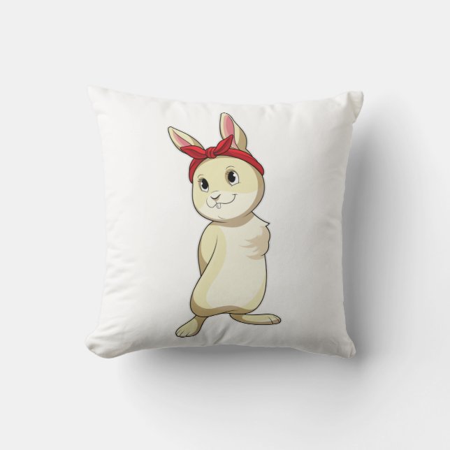 Rabbit with Bandana Cushion (Front)