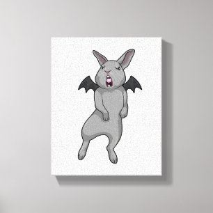 Rabbit with Bat wing Canvas Print