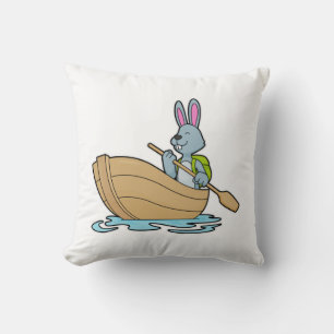 Rabbit with Boat & Paddle Cushion