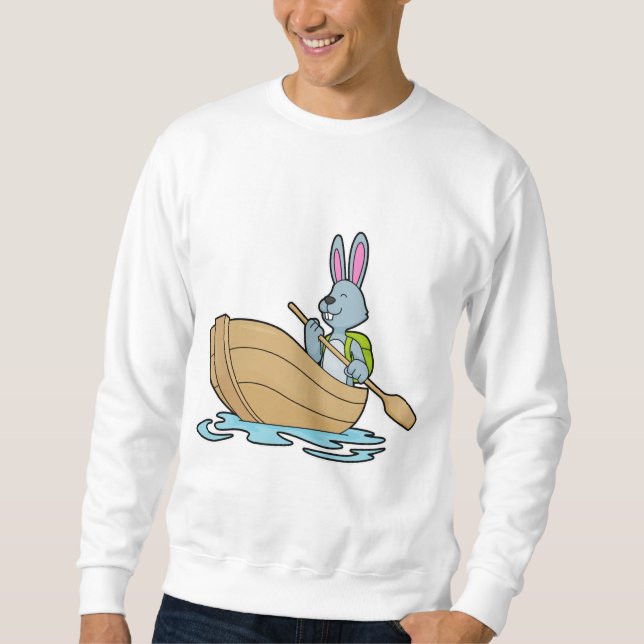 Rabbit with Boat & Paddle Sweatshirt (Front)