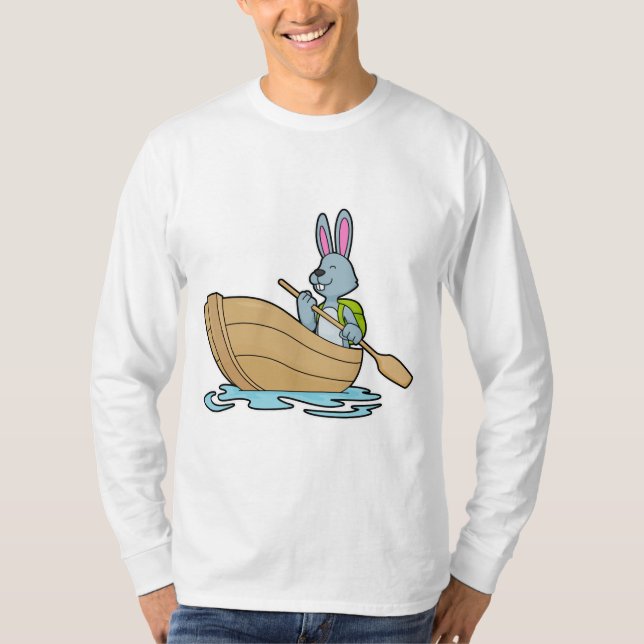 Rabbit with Boat & Paddle T-Shirt (Front)