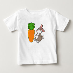 Rabbit with Carrot (2).PNG Baby T-Shirt