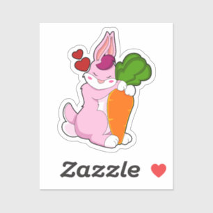 Rabbit with Carrot and Heart