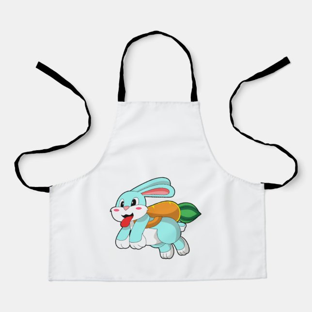 Rabbit with Carrot as Rocket Apron (Front)