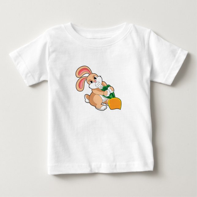 Rabbit with Carrot Baby T-Shirt (Front)