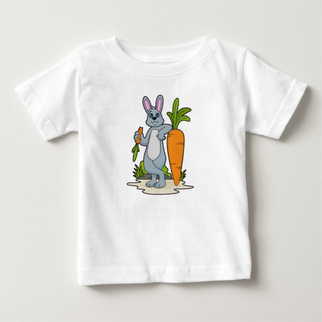Rabbit with Carrot Baby T-Shirt (Front)