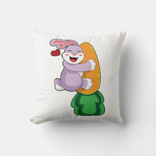 Rabbit with Carrot Cushion