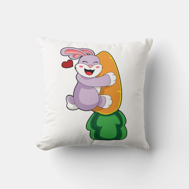 Rabbit with Carrot Cushion (Front)