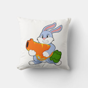 Rabbit with Carrot Cushion