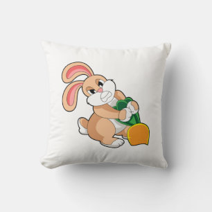 Rabbit with Carrot Cushion