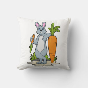 Rabbit with Carrot Cushion
