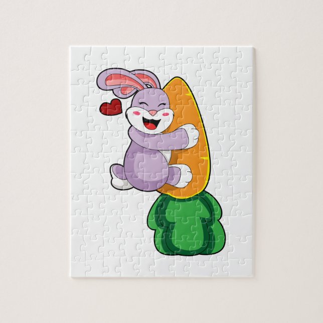 Rabbit with Carrot Jigsaw Puzzle (Vertical)