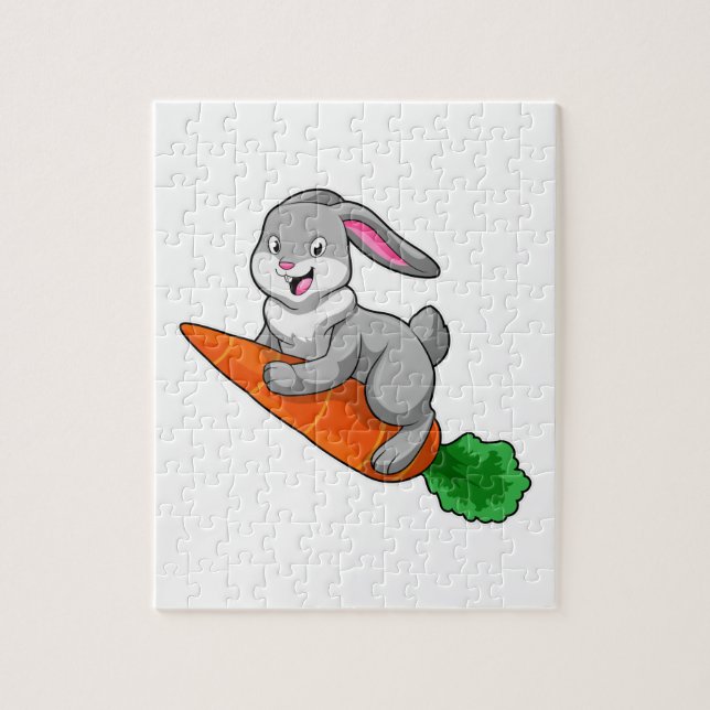 Rabbit with Carrot Jigsaw Puzzle (Vertical)