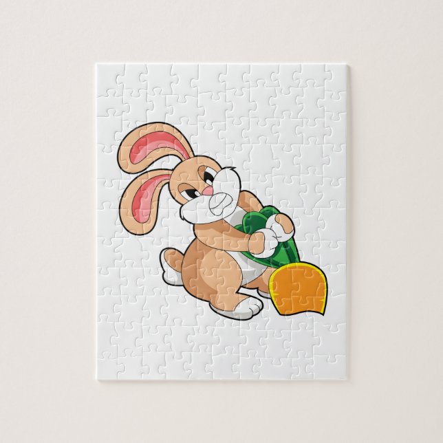 Rabbit with Carrot Jigsaw Puzzle (Vertical)