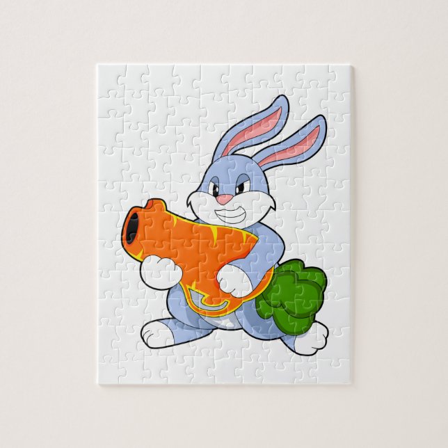 Rabbit with Carrot Jigsaw Puzzle (Vertical)