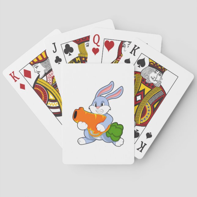 Rabbit with Carrot Playing Cards (Back)