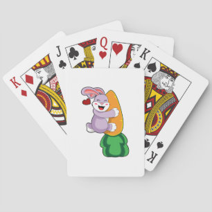 Rabbit with Carrot Playing Cards