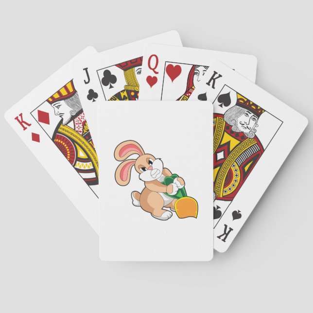 Rabbit with Carrot Playing Cards (Back)