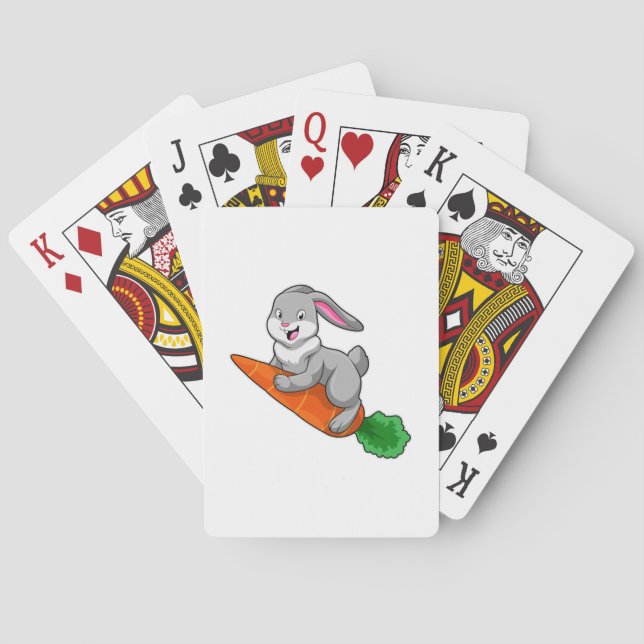 Rabbit with Carrot Playing Cards (Back)