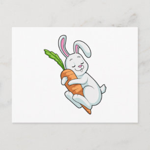 Rabbit with Carrot Postcard
