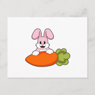 Rabbit with Carrot Postcard