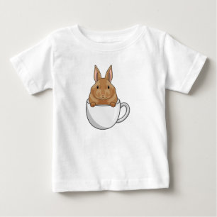Rabbit with Cup of Coffee Baby T-Shirt