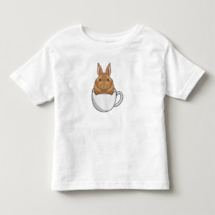 Rabbit with Cup of Coffee Toddler T-Shirt