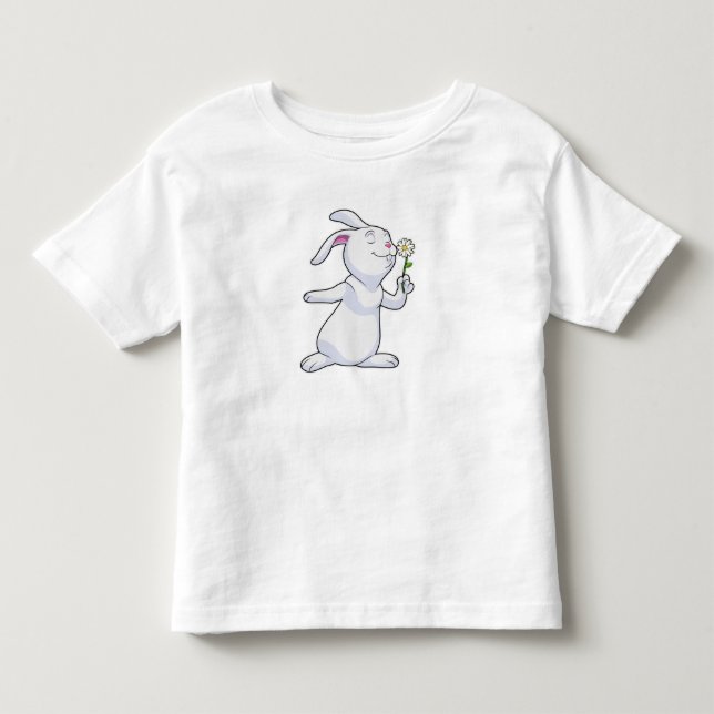 Rabbit with Daisy Toddler T-Shirt (Front)