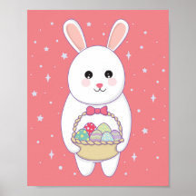 rabbit with easter egg basket