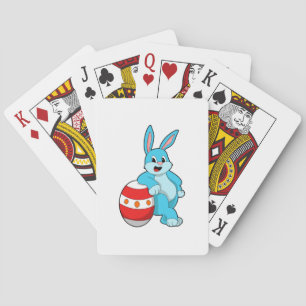 Rabbit with Easter egg Playing Cards