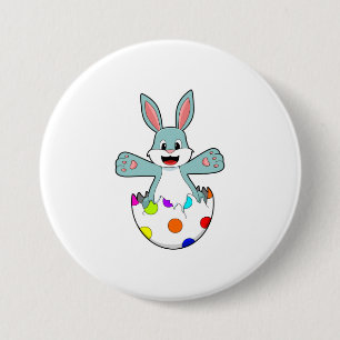Rabbit with Egg 7.5 Cm Round Badge