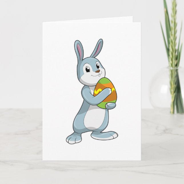 Rabbit with Egg Card (Front)