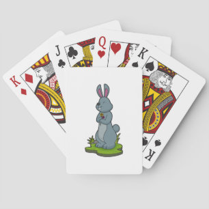 Rabbit with Flowers Playing Cards