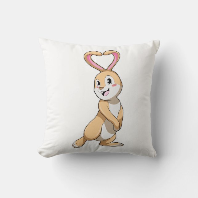 Rabbit with Heart Cushion (Front)