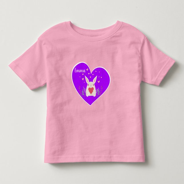 Rabbit with Hearts T-Shirt (Front)