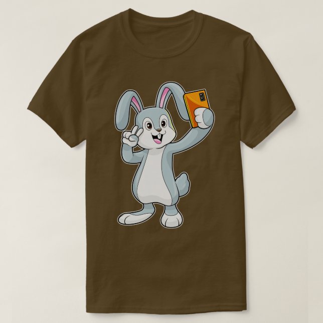 Rabbit with Mobile T-Shirt (Design Front)