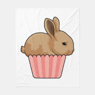 Rabbit with Muffin Fleece Blanket