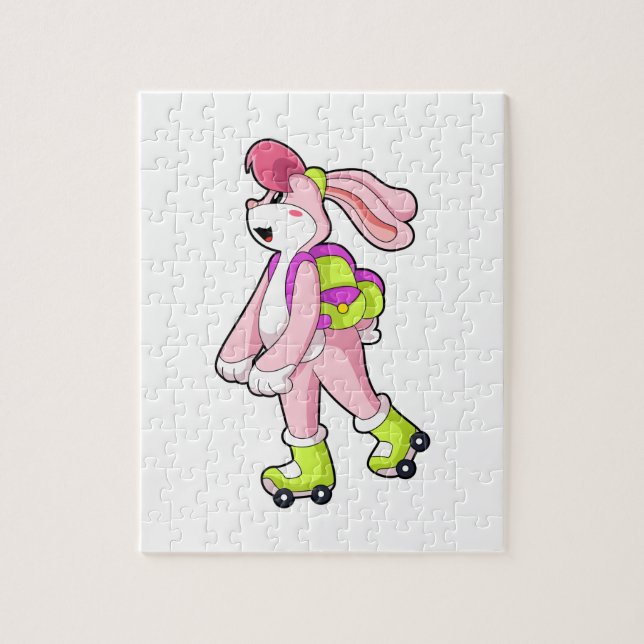 Rabbit with Roller skates Jigsaw Puzzle (Vertical)
